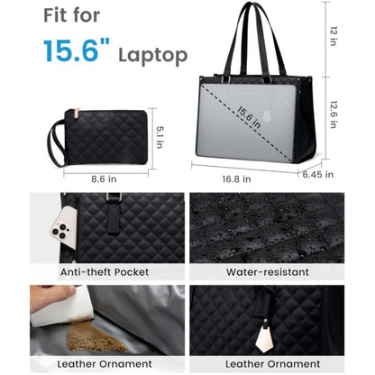 Quilted Multi-Functional Insulated Lunch Tote Acalora