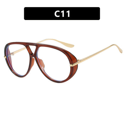 Women's oversized sunglasses with elegant plastic frame and mirrored lenses Karnz