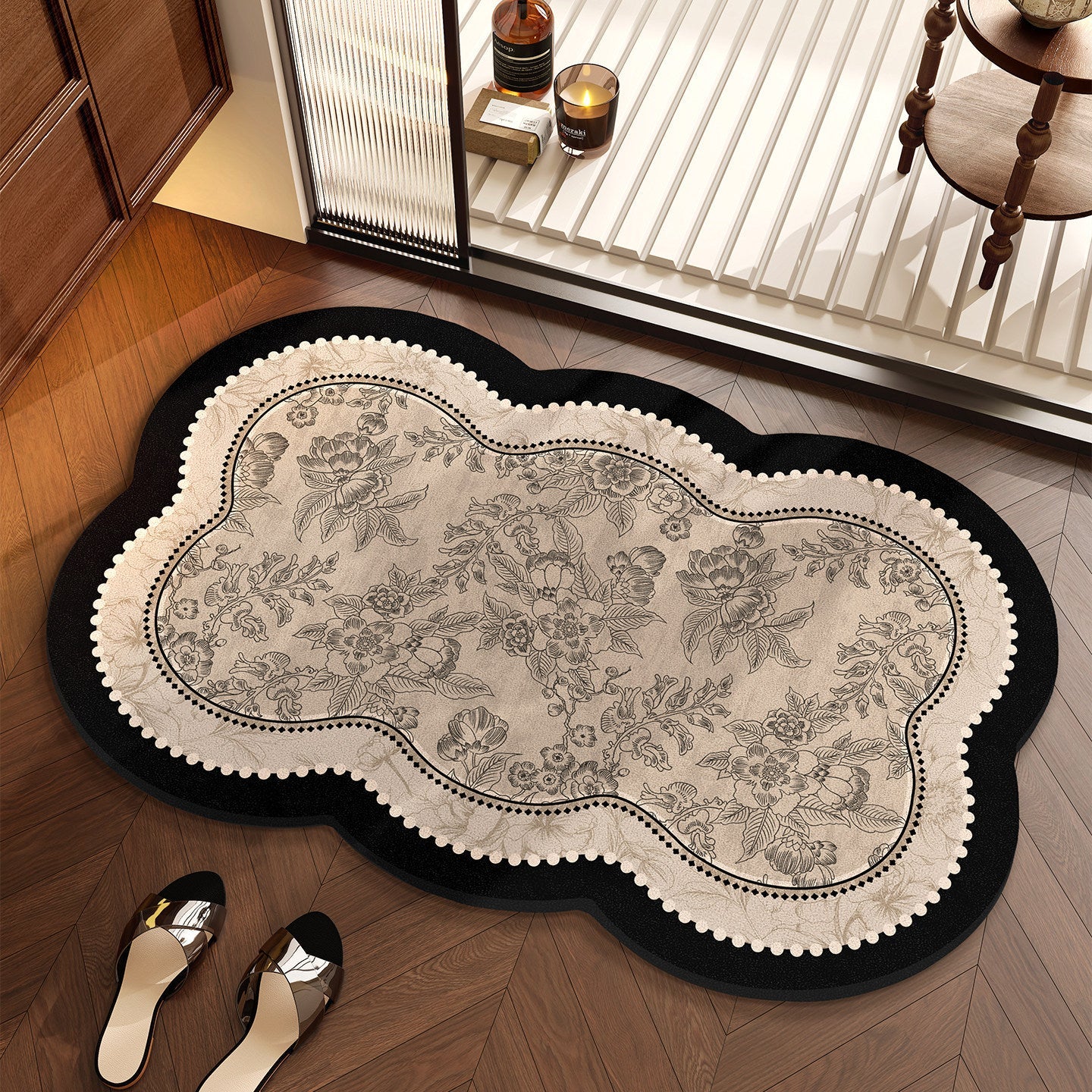 Floral Design Area Rug