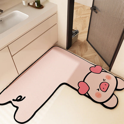 Fun-Filled Cartoon-Themed Bath Mat
