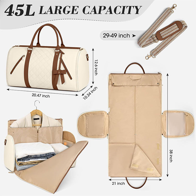 Elegant Quilted Business Travel Duffle Bag Acalora