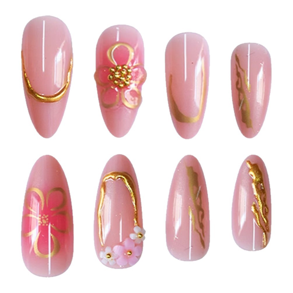 Decorative Floral Press-On Nail Art Set Acalora