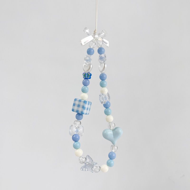 Delicate Butterfly Beaded Phone Charm Acalora