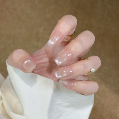 Glamorous artificial nail tips with 3D flower and crystal embellishments Acalora