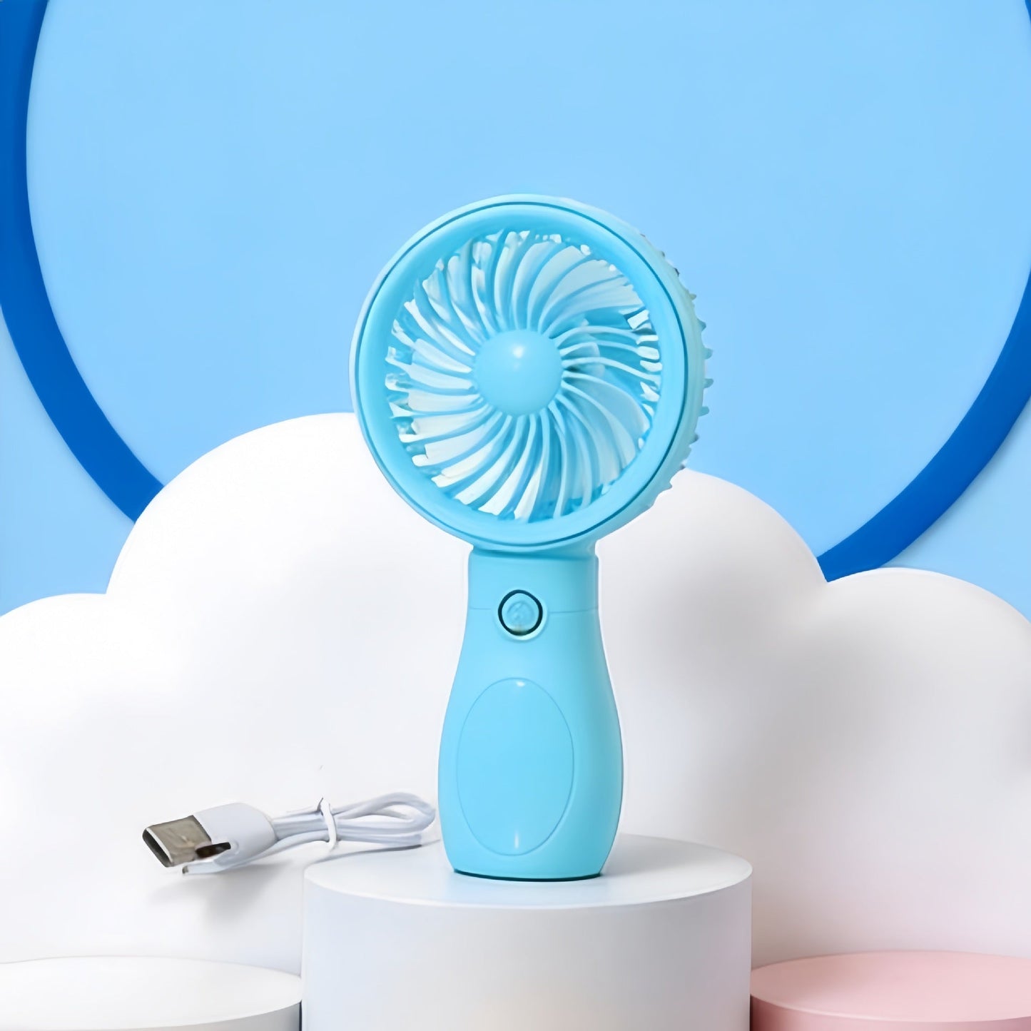 Ladies' Portable Mini Hand Fan with Rechargeable USB Port Karnz