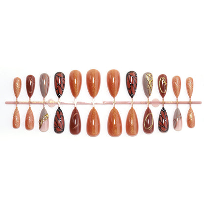 Elegant Artistic Press-On Nail Set Acalora