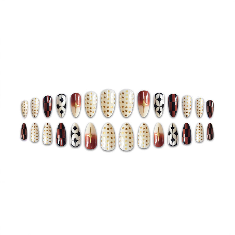 Stylish Stiletto Press-On Nails with Elegant Patterns Acalora