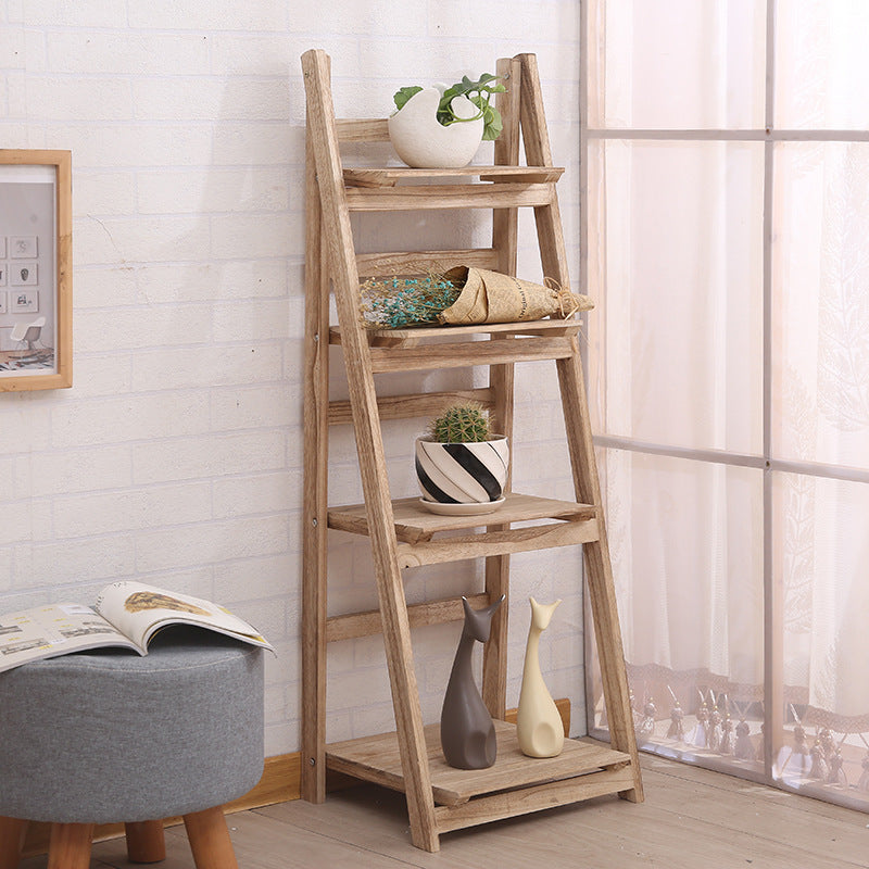 Multi-Tiered Wooden Ladder Shelf Acalora