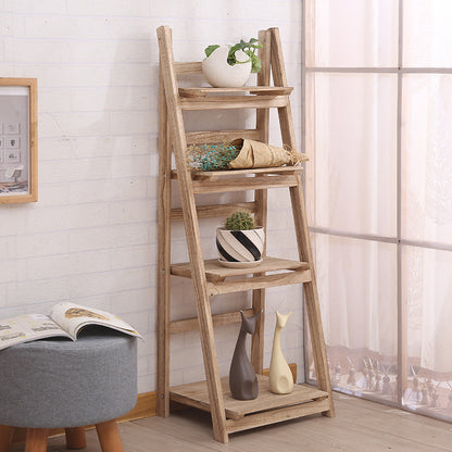 Multi-Tiered Wooden Ladder Shelf Acalora
