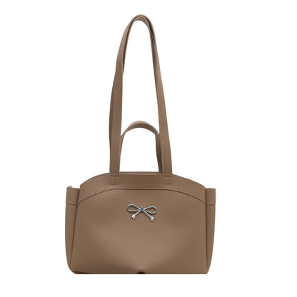 Elegant Bow Accent Handheld Tote Bag Acalora
