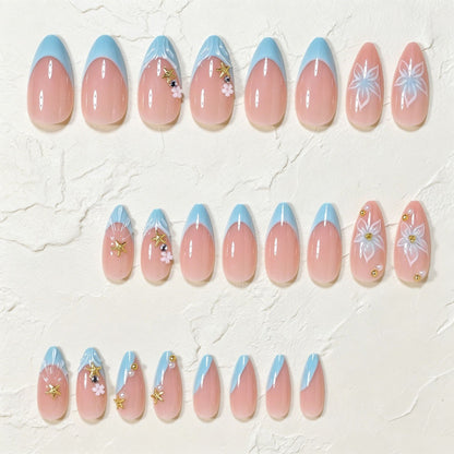 Artistic Butterfly-Themed Press-On Nail Art Acalora