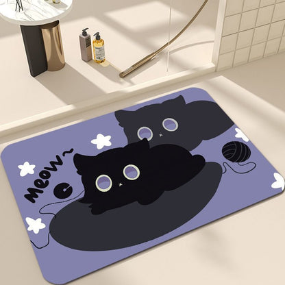 Cute Cat Design Bath Mat