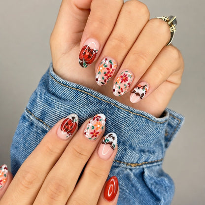 Artificial nails with autumn motifs Acalora