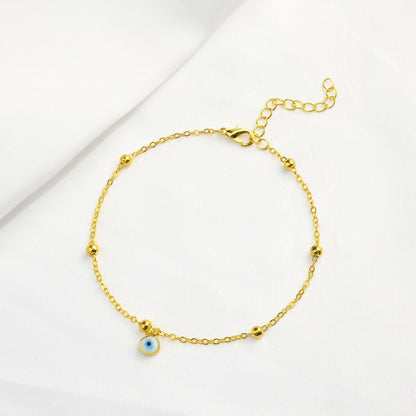 Delicate Evil Eye Anklet Acalora