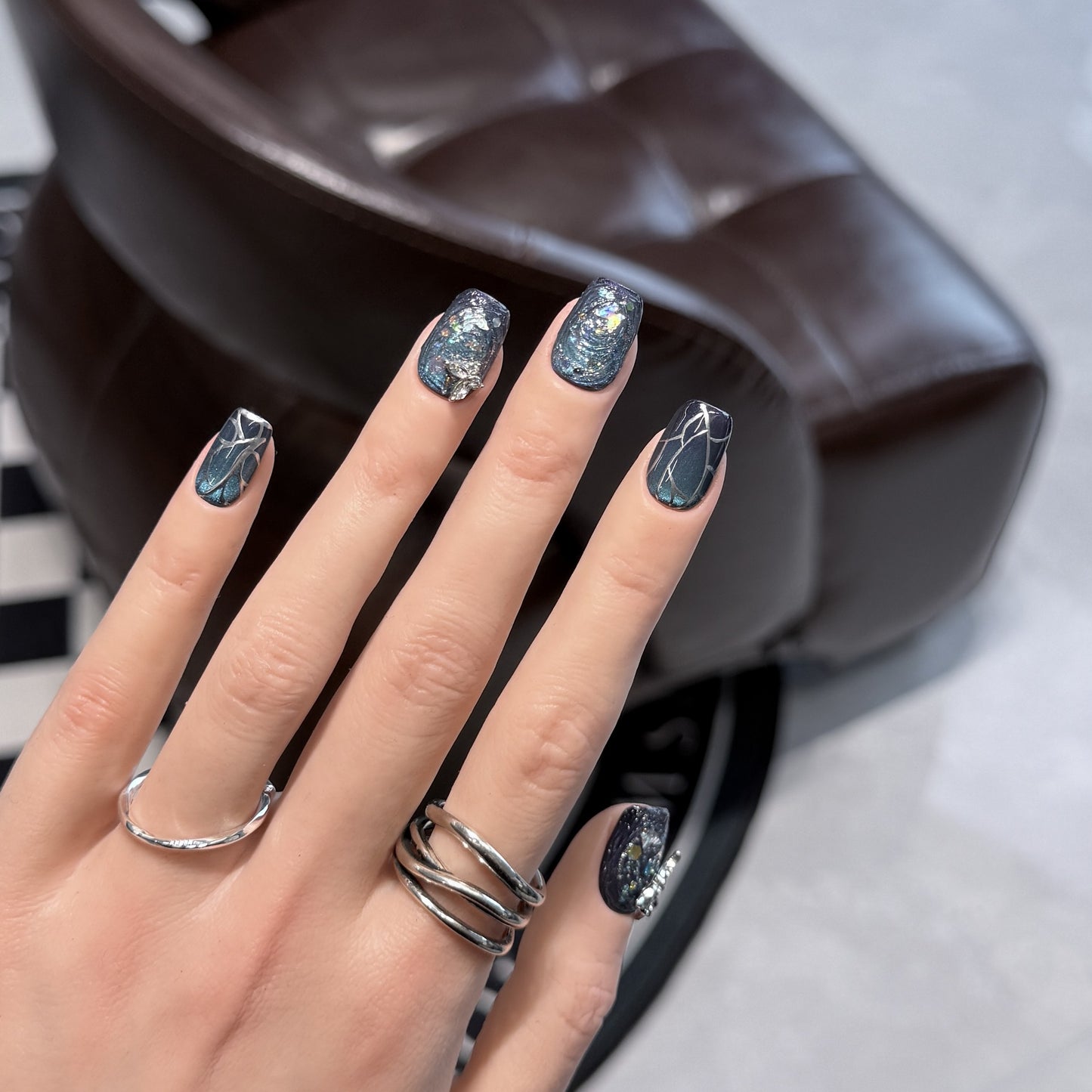 Galaxy-Themed Nail Art Extensions Acalora