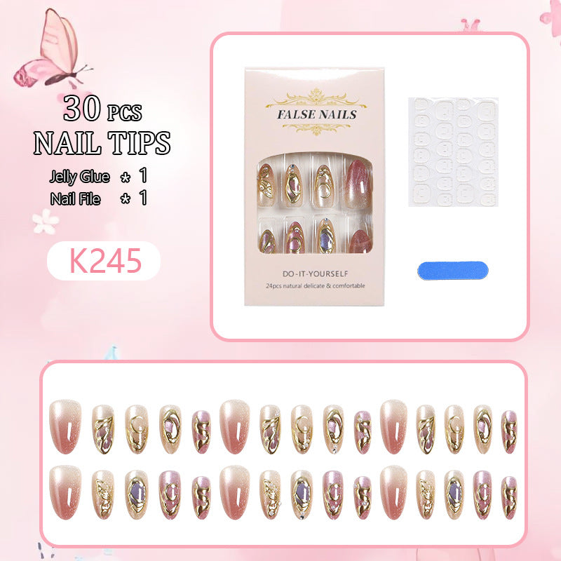 Artifical nails with glitter accents Acalora