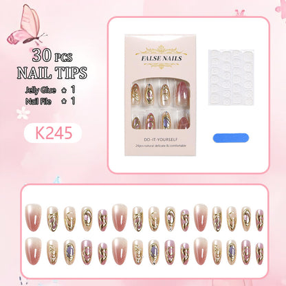 Artifical nails with glitter accents Acalora