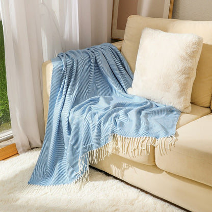 Luxury Herringbone Pattern Throw Blanket