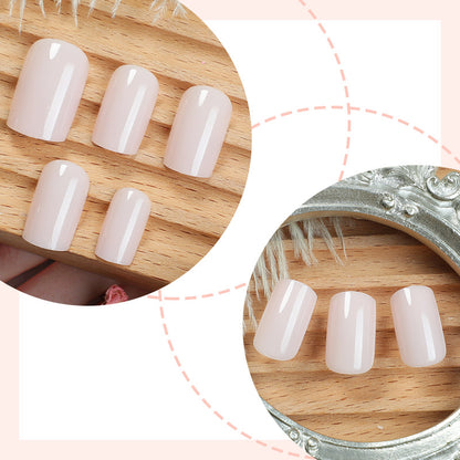 Elegant Press-On Nail Set with Stylish French Tip Design Acalora