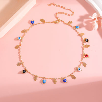 Decorative Evil Eye Charm Ankle Bracelet Acalora