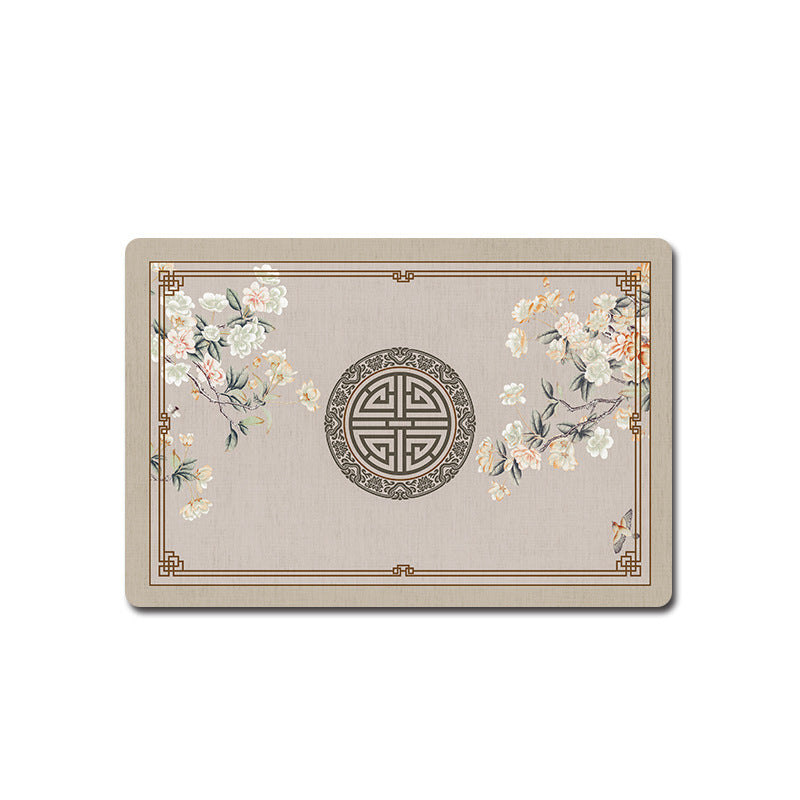 Artistic Floral Bath Mat Acalora