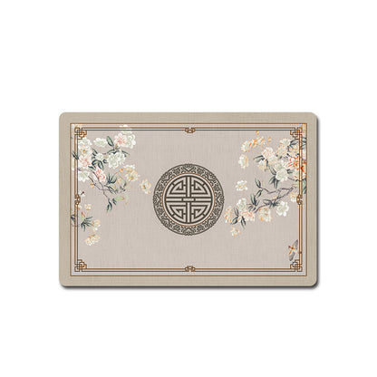 Artistic Floral Bath Mat Acalora