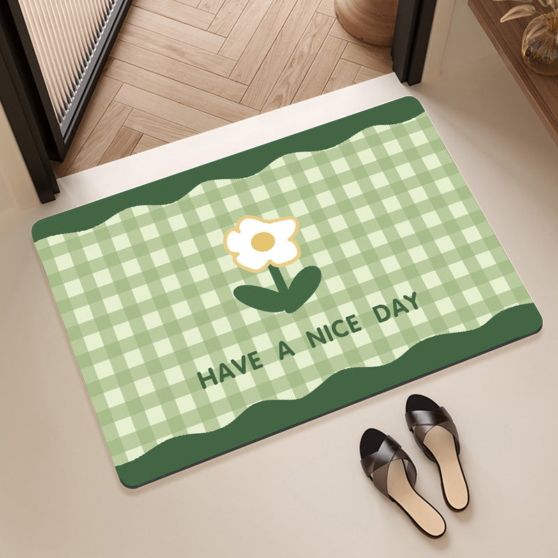 Stylish Floral Patterned Comfort Bath Mat Acalora