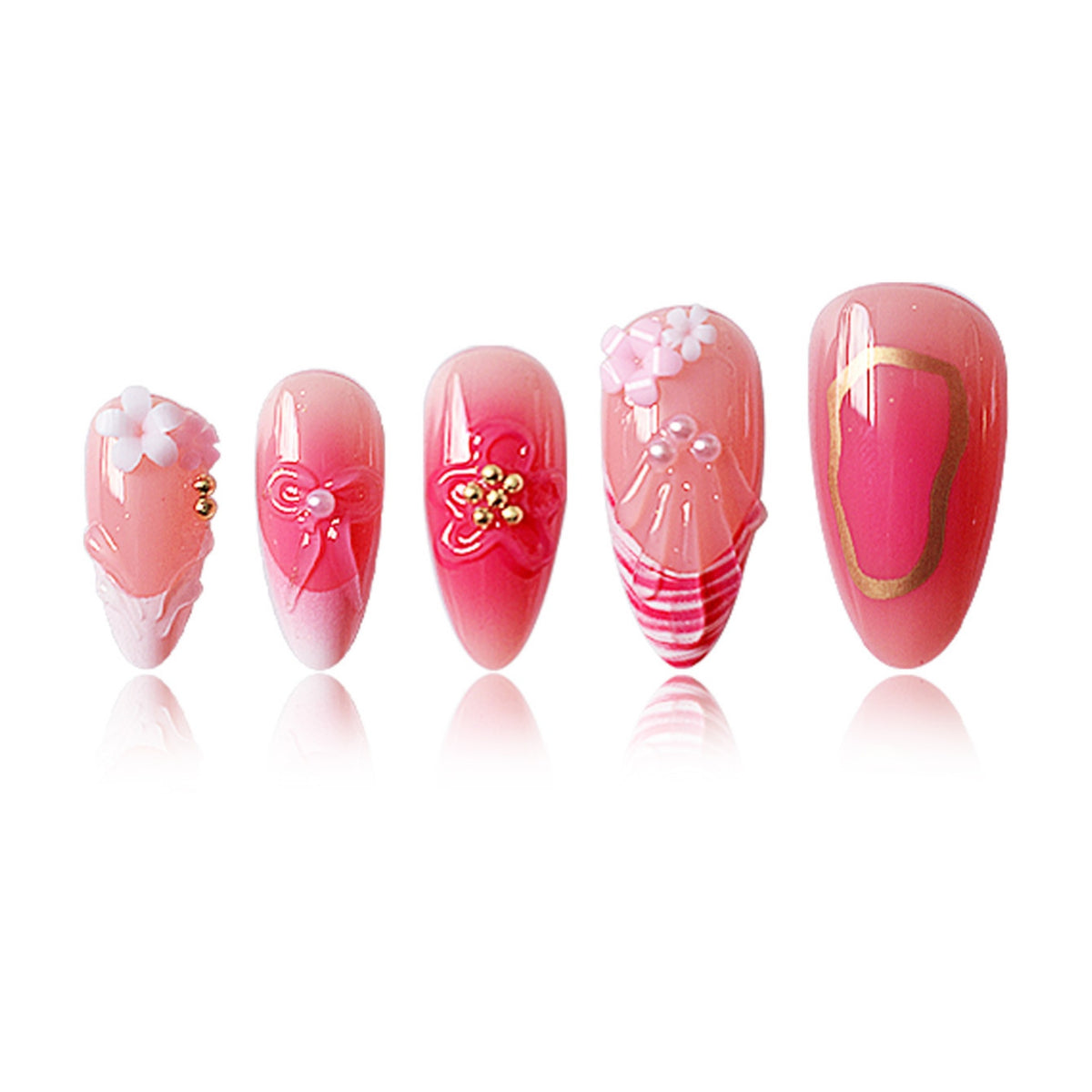 Floral Glam Nail Art Acalora