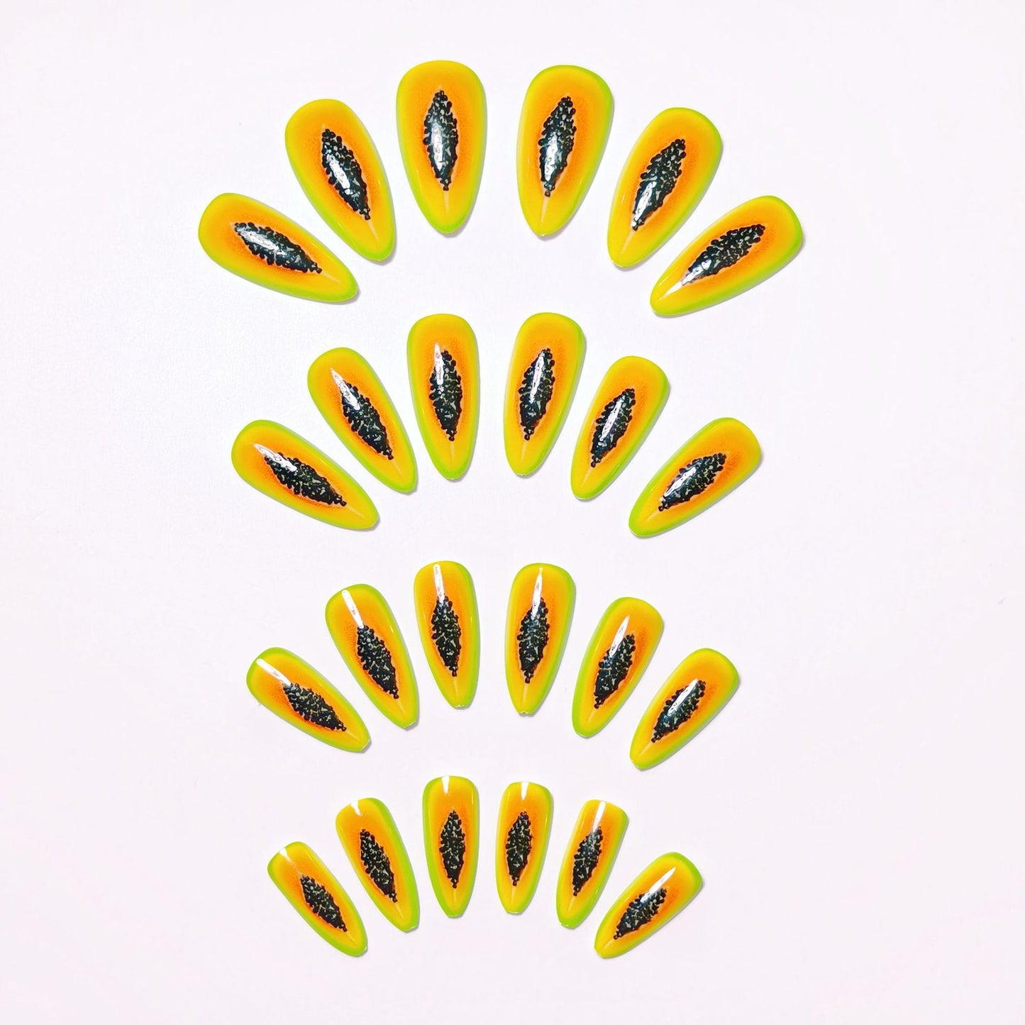 Creative Papaya-Inspired Nail Art Acalora