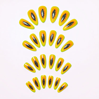 Creative Papaya-Inspired Nail Art Acalora