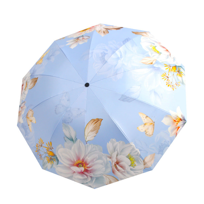Women's Umbrella with Floral Pattern and UV Protection Skanto