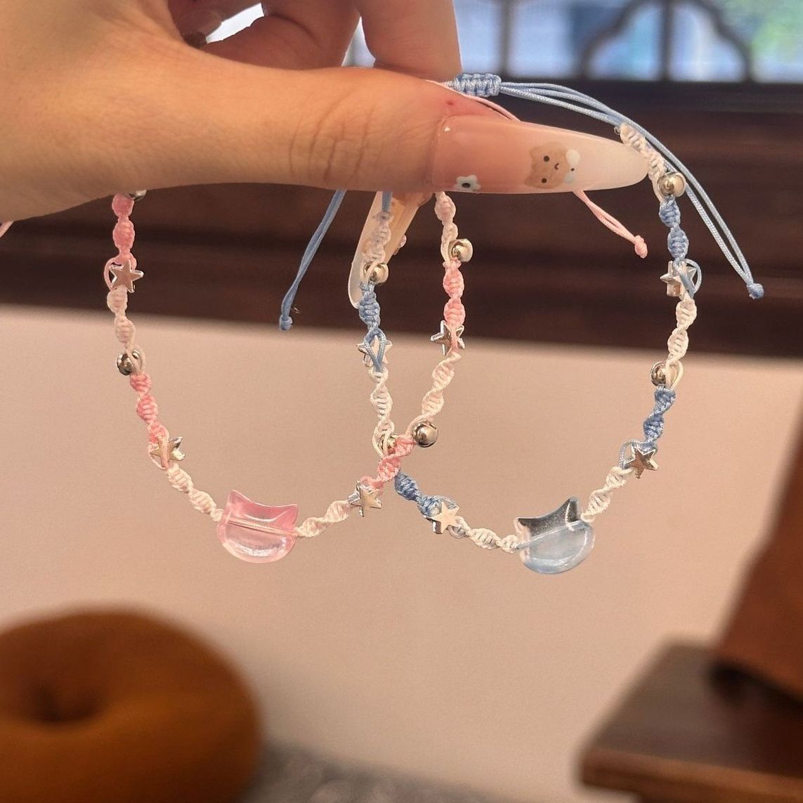 Adjustable Cat-Themed Charm Bracelet Acalora