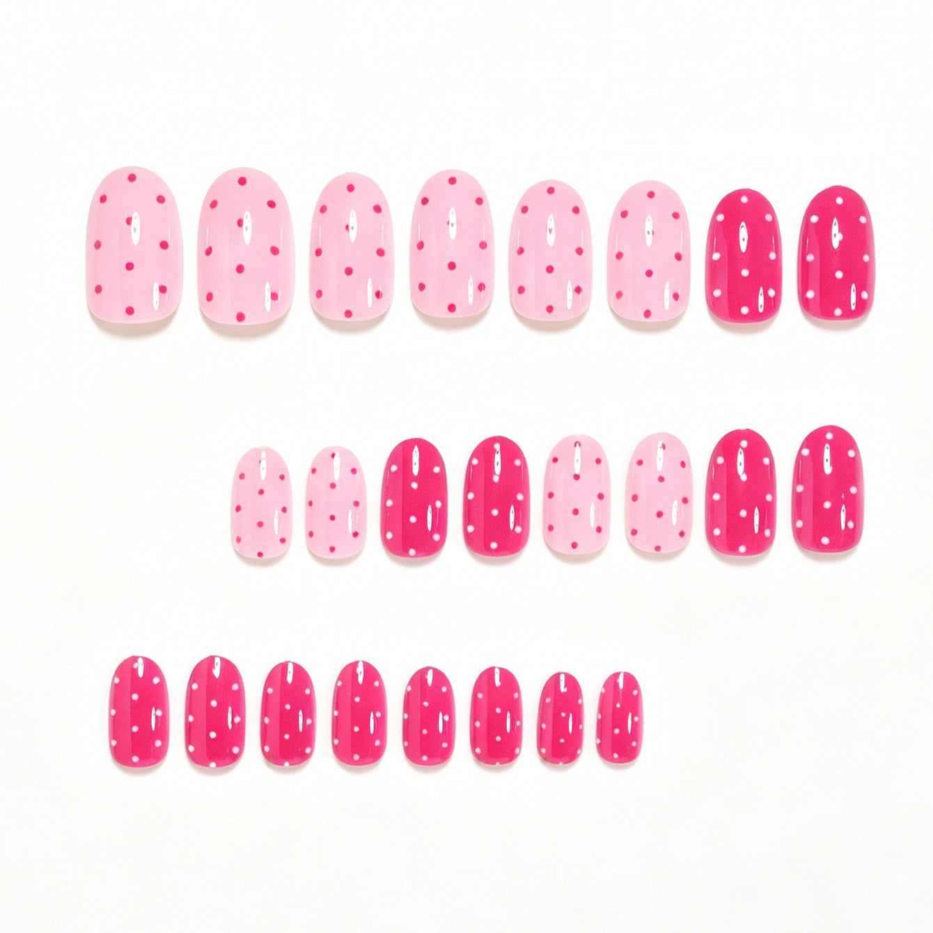 Artistic Polka Dot Press-On Nails Acalora