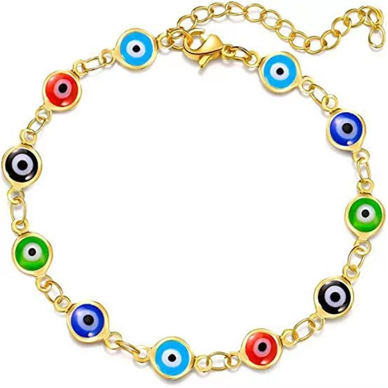 Decorative Evil Eye Charm Bracelet Acalora