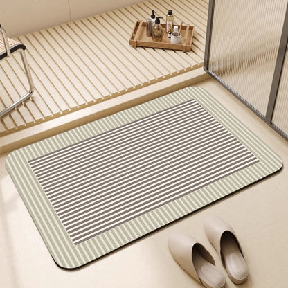 Geometric Pattern Textured Bath Mat Acalora