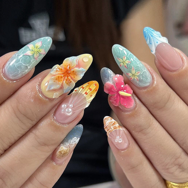Artistic Floral Nail Art Set Acalora