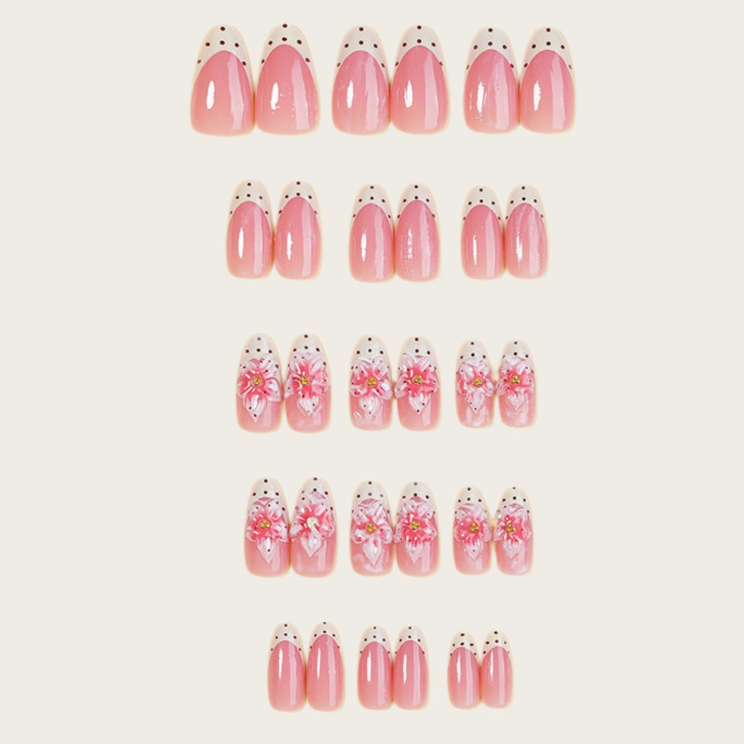 Decorative Floral Press-On Nail Set Acalora