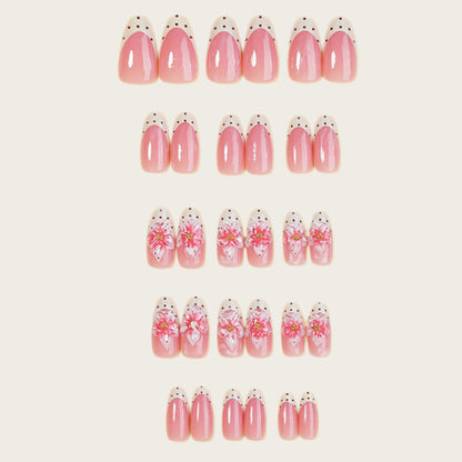 Decorative Floral Press-On Nail Set Acalora