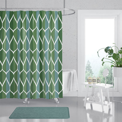 Contemporary Diamond Pattern Shower Curtain