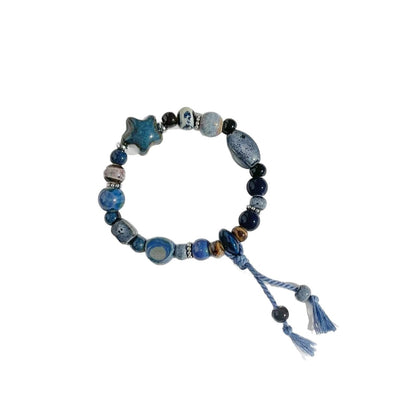 Handmade Stone Bead Stretch Bracelet Acalora