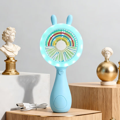 Women's Portable Mini Fan in Playful Bear Design Bowlift
