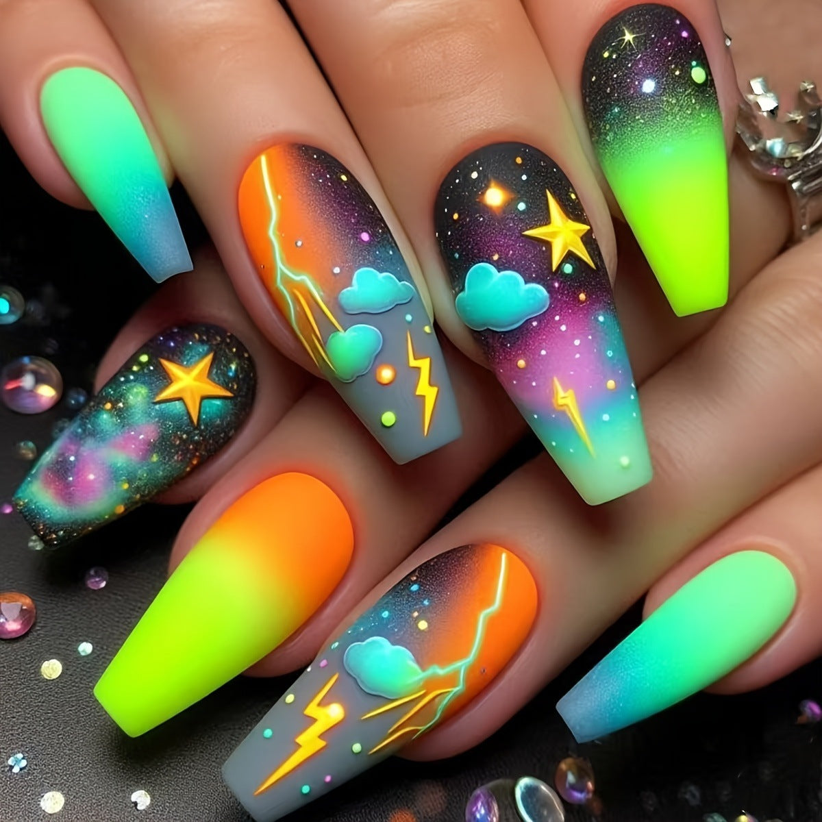 Cosmic Adventure Nail Art Acalora