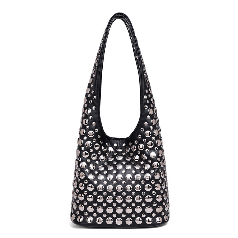 Studded Leather Shoulder Bag Acalora