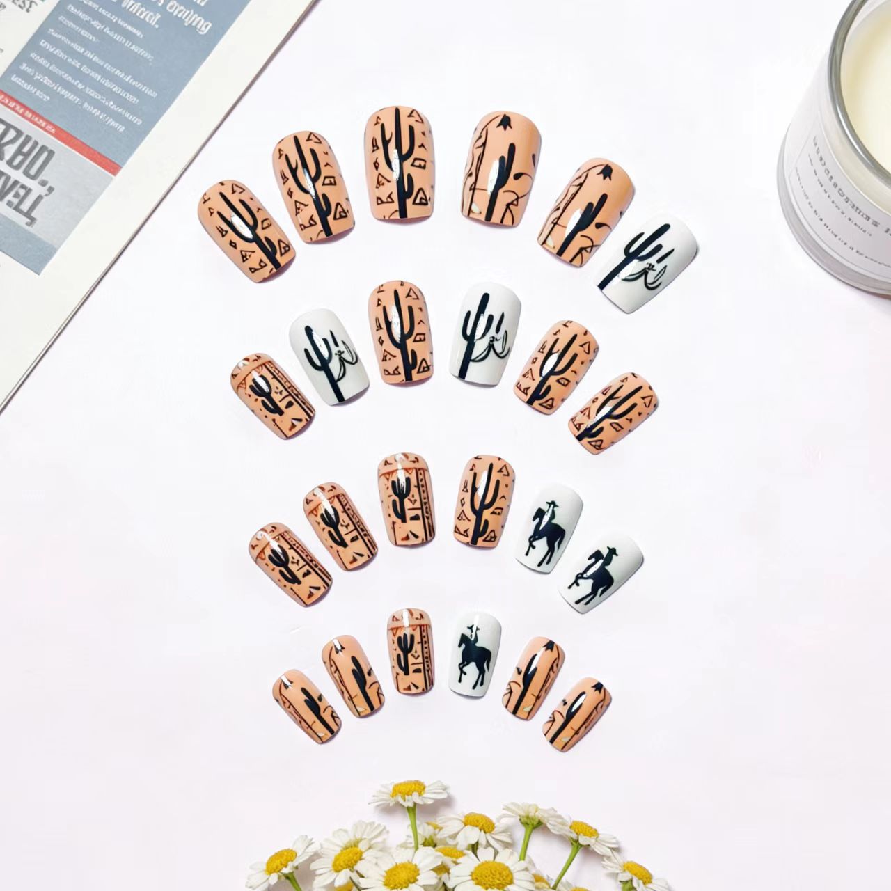 Western-Themed Nail Art Acalora