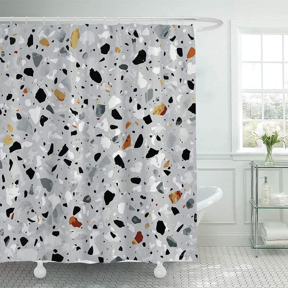 Stylish Terrazzo Print Shower Curtain