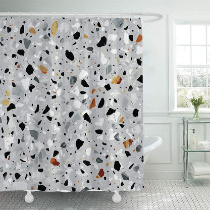 Stylish Terrazzo Print Shower Curtain