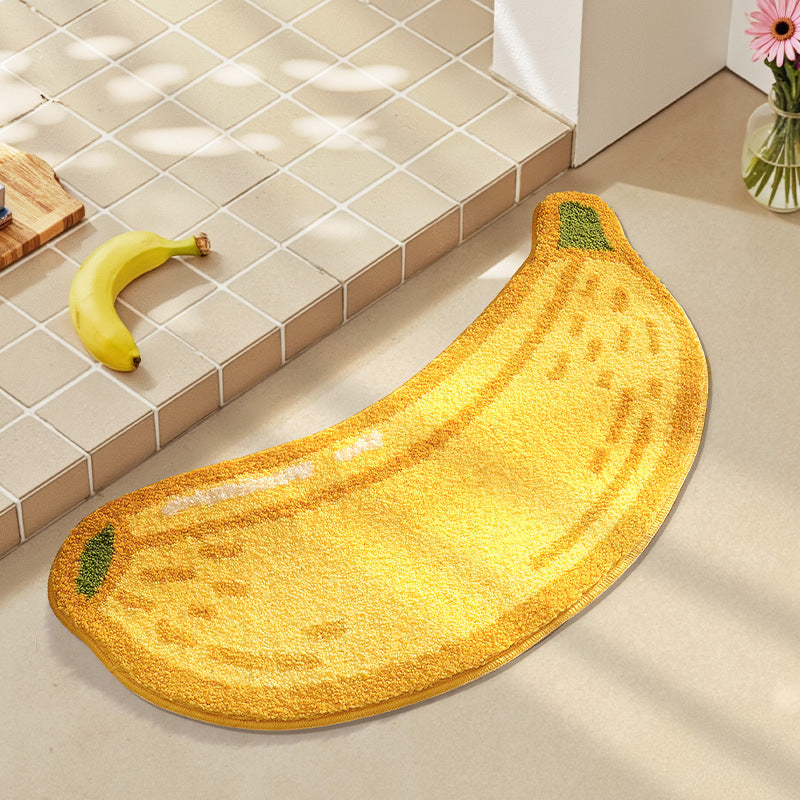 Playful Fruit-Themed Bath Rug