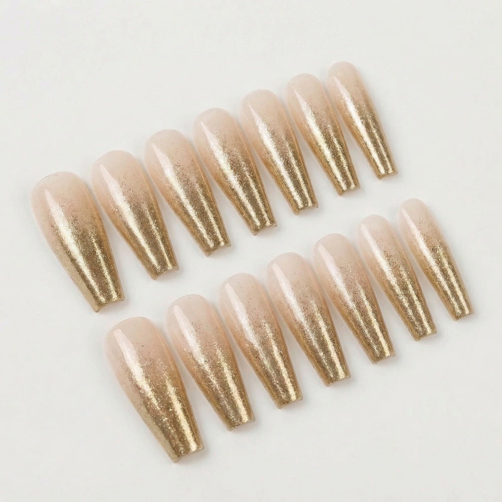 Artificial nails with elegant glitter gradient Acalora