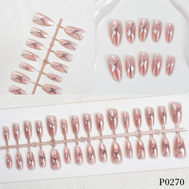 Elegant Artistic Press-On Nail Tips Acalora