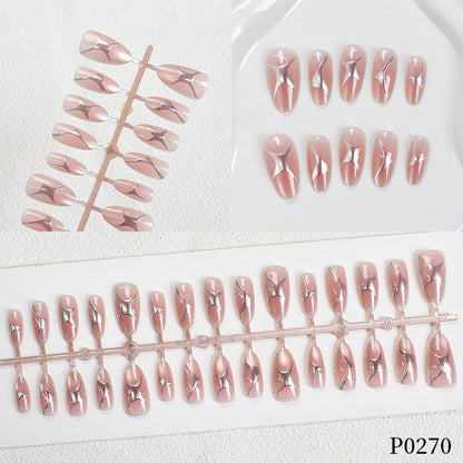 Elegant Artistic Press-On Nail Tips Acalora